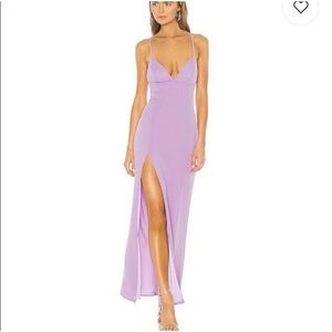 Lovers + Friends Lilac Julie Slit Gown Dress Small. Perfect for a PROM DRESS!!